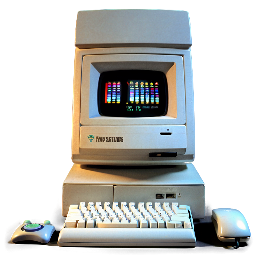 90s Computer Geek Setup Png 3