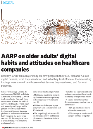 A A R P Digital Habits Healthcare Attitudes