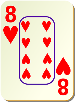 A Card With A Card In The Middle