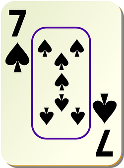 A Card With Seven Of Spades