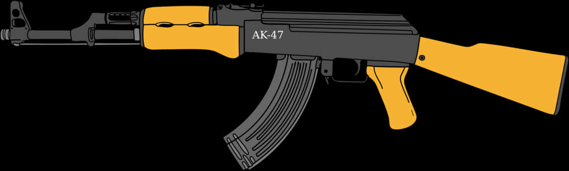 A K47 Assault Rifle Illustration