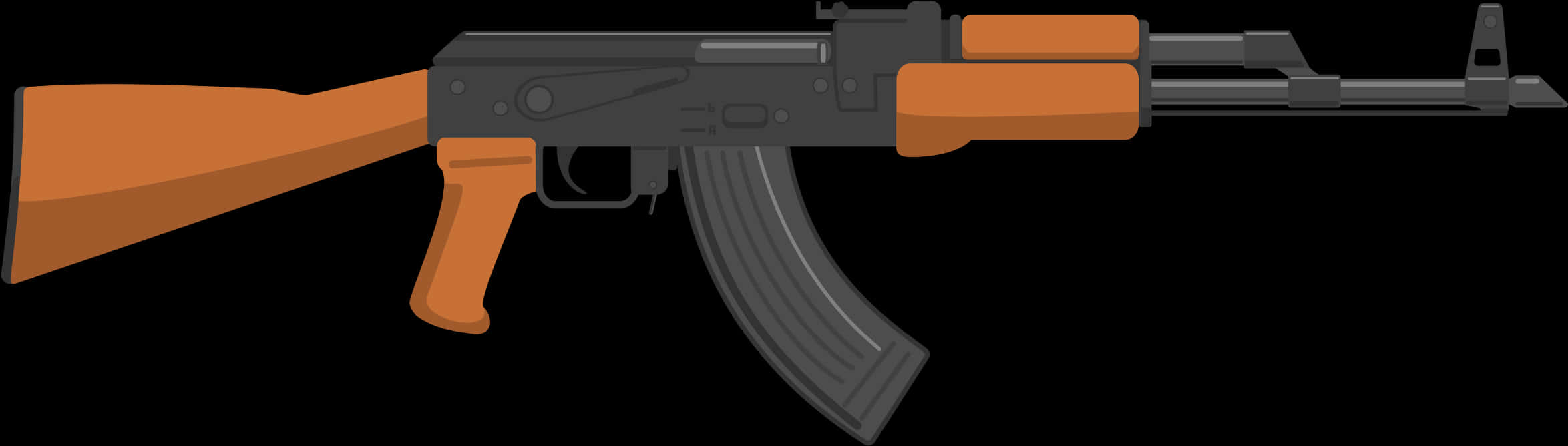 A K47 Assault Rifle Vector Illustration