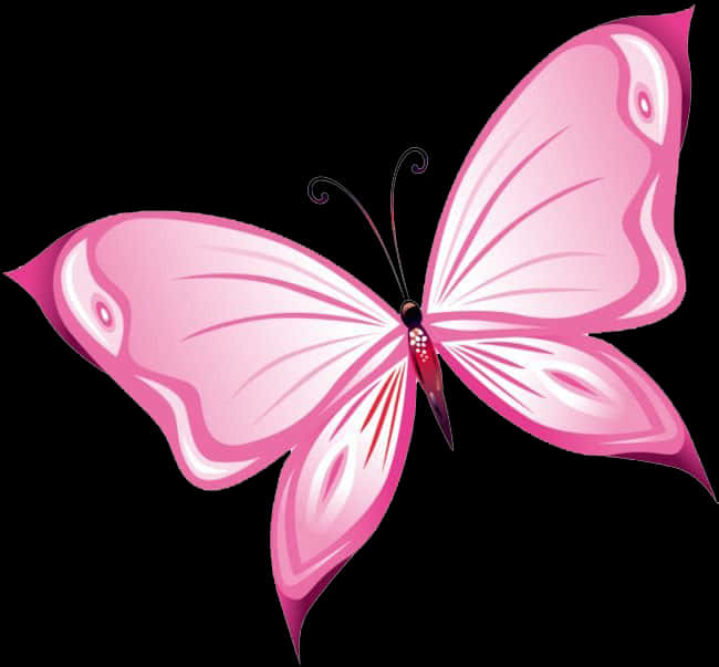 A Majestic Pink Butterfly In Its Natural Habitat