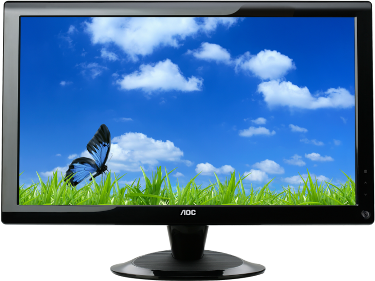 A O C Monitor Butterfly Wallpaper