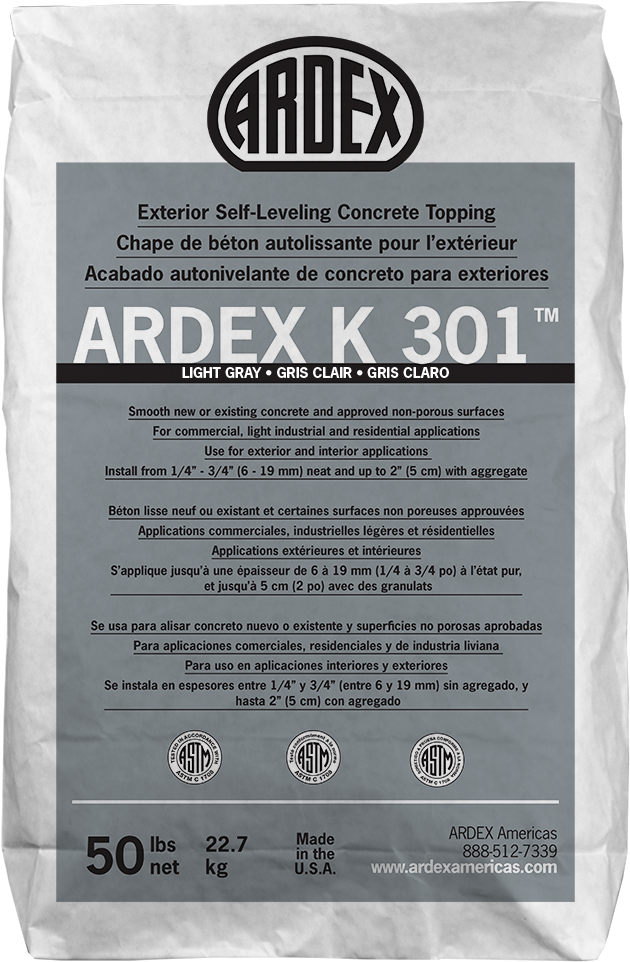 A R D E X Exterior Self Leveling Concrete Topping Bag