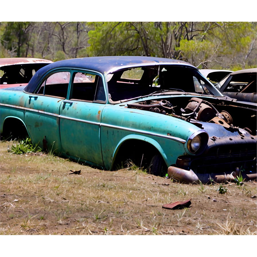 Abandoned Junkyard Cars Png 05232024