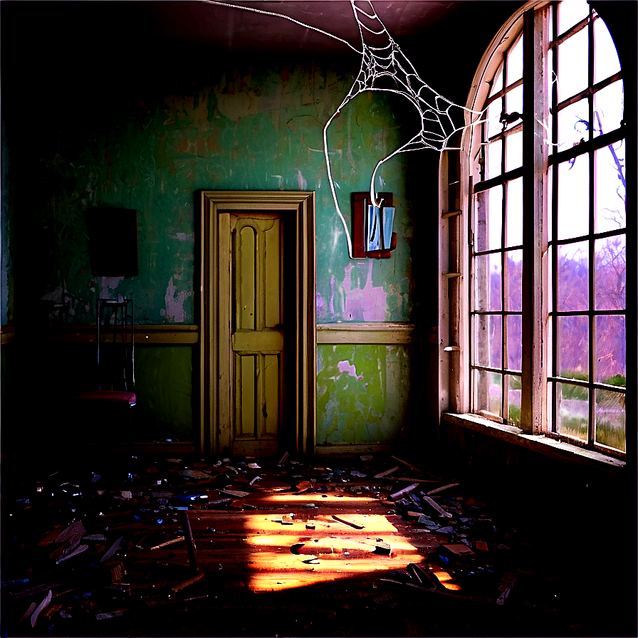 Abandoned Room Cobwebs Png 06132024