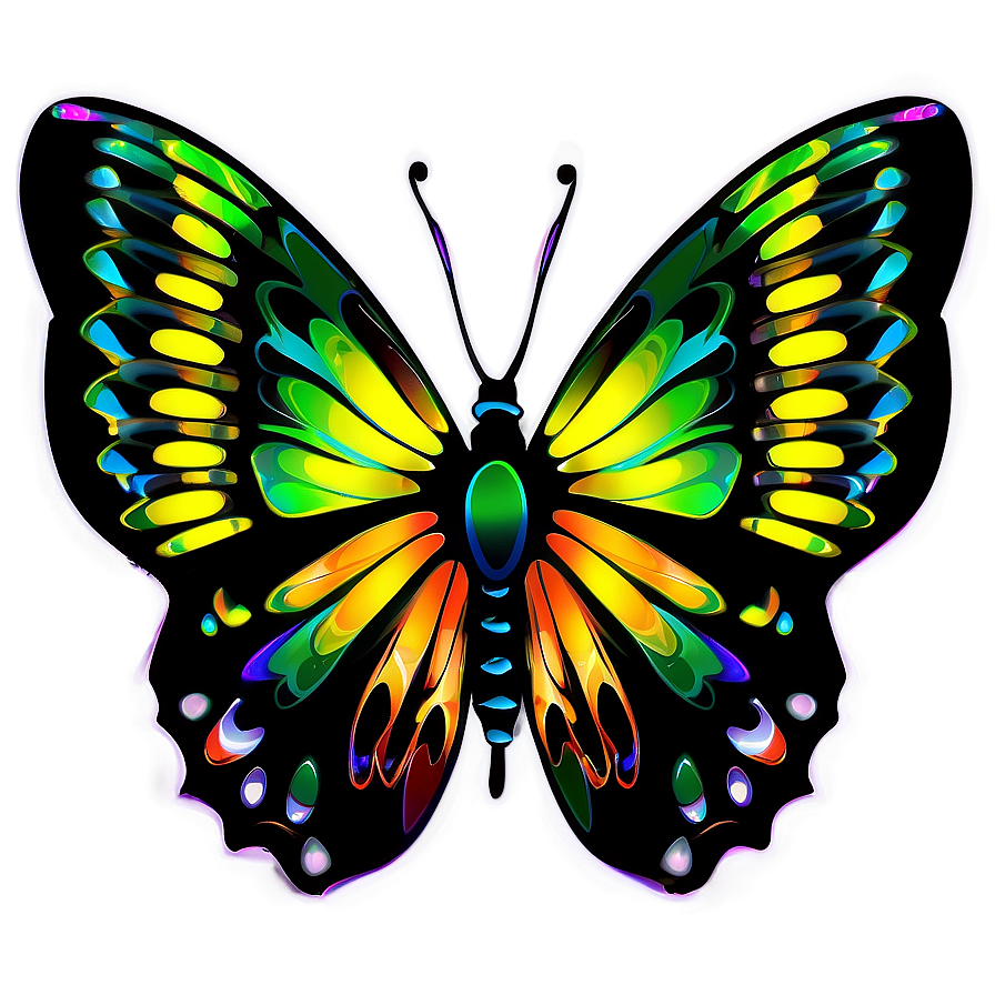Abstract Art Butterfly Outline Png 74