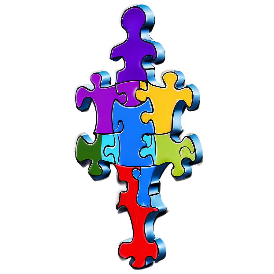 Abstract Autism Puzzle Design Png Yxv