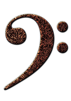 Abstract Bass Clef Art