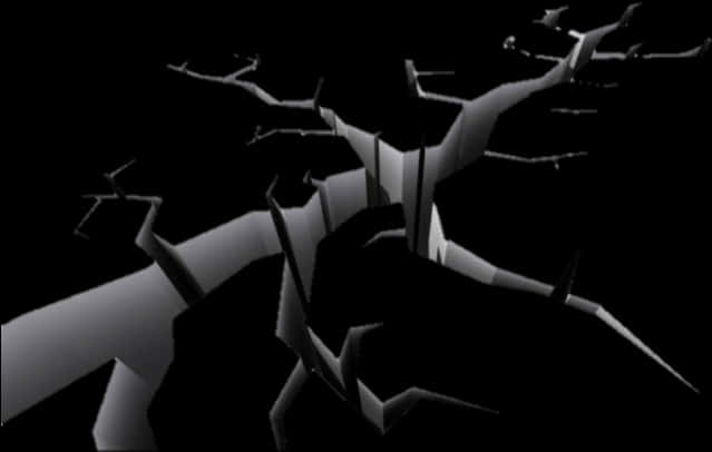 Abstract Black Cracks3 D Render