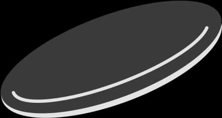 Abstract Black Ellipse White Outline