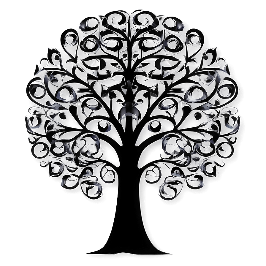 Abstract Black Tree Artwork Png Xbs