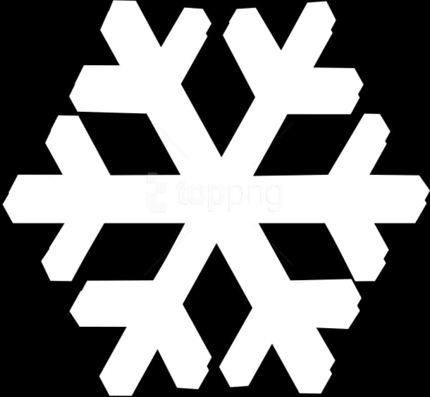 Abstract Blackand White Snowflake Design