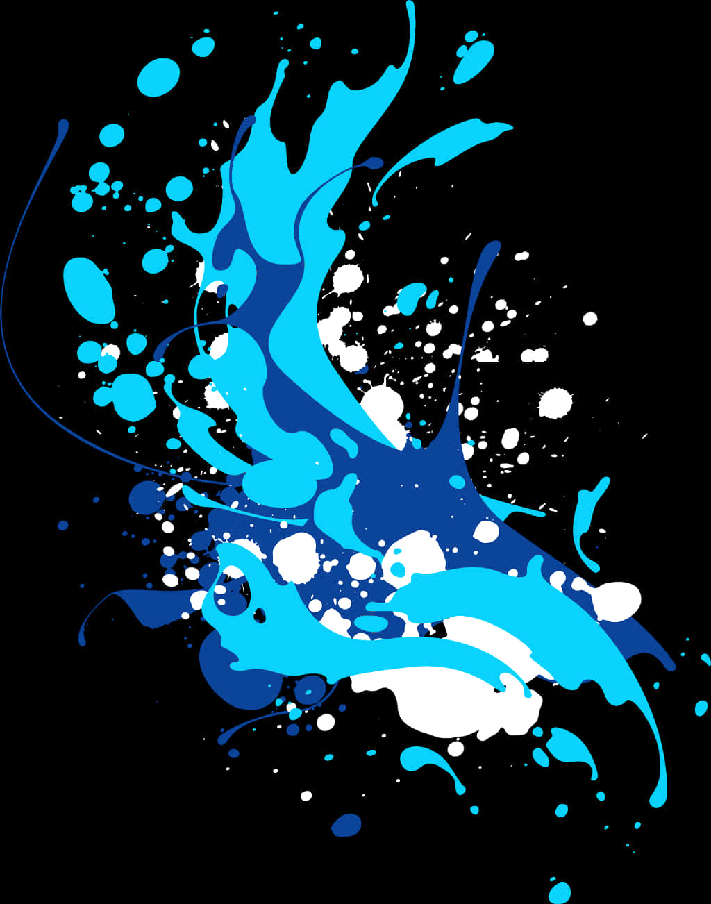 Abstract_ Blue_and_ White_ Paint_ Splash