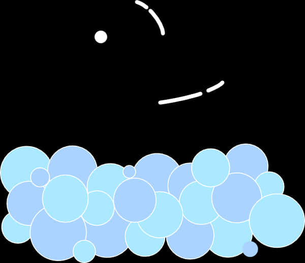 Abstract Blue Bubbles Vector