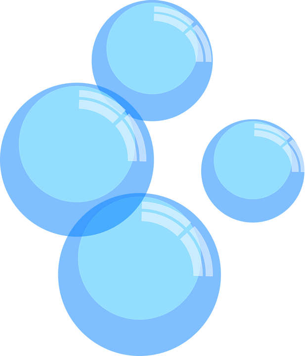 Abstract Blue Bubbles Vector