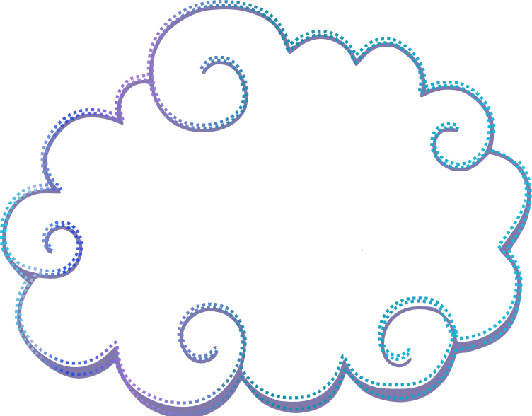 Abstract Blue Cloud Design