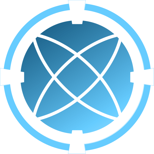 Abstract Blue Compass Logo