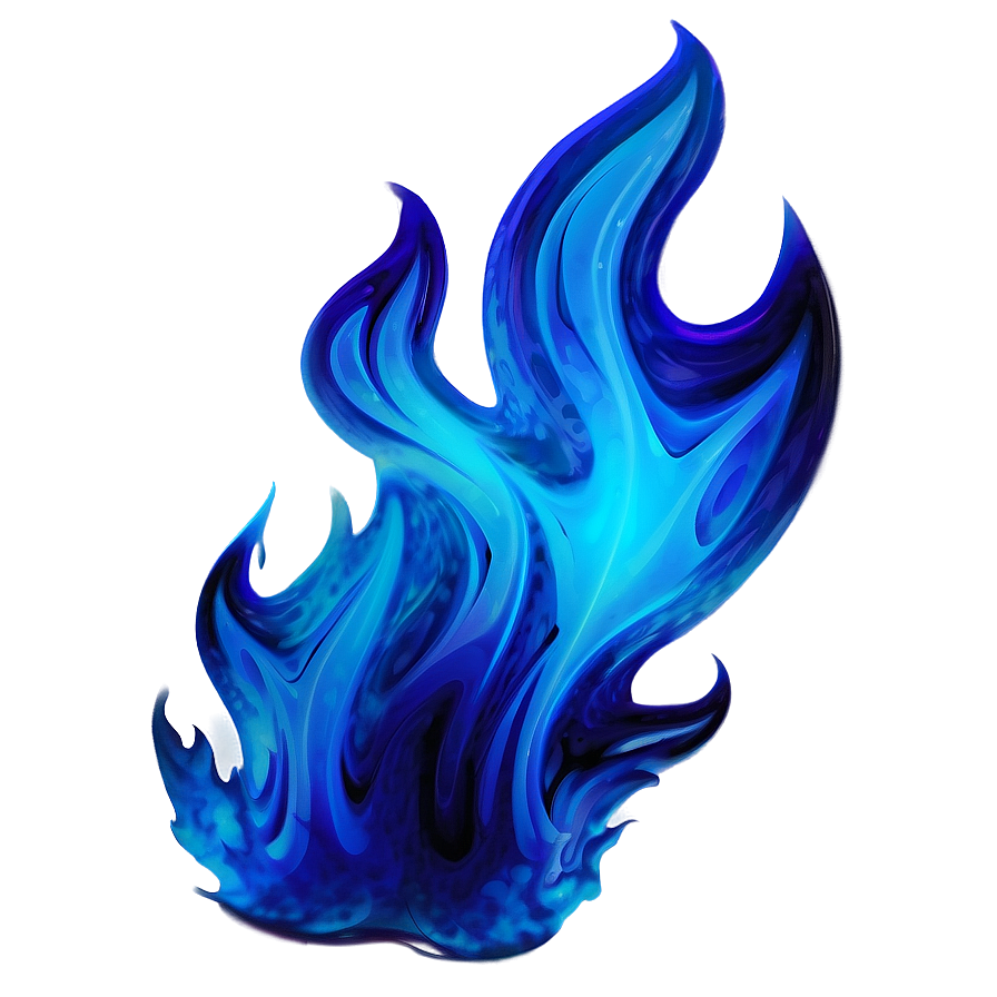 Abstract Blue Flames Png 06122024