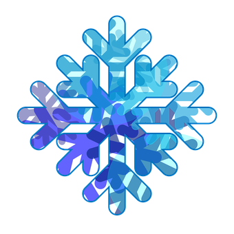 Abstract Blue Snowflake Graphic