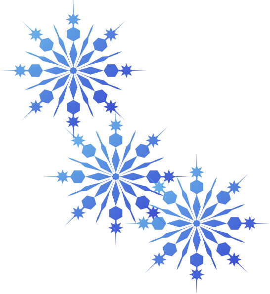 Abstract Blue Snowflakes Design