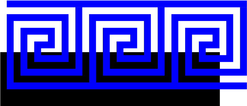 Abstract Blue Squares Spiral Pattern