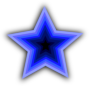 Abstract Blue Star Design