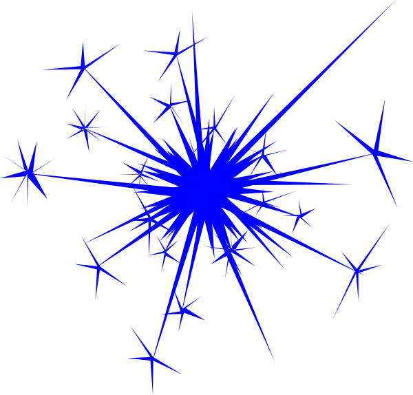 Abstract Blue Starburst Pattern