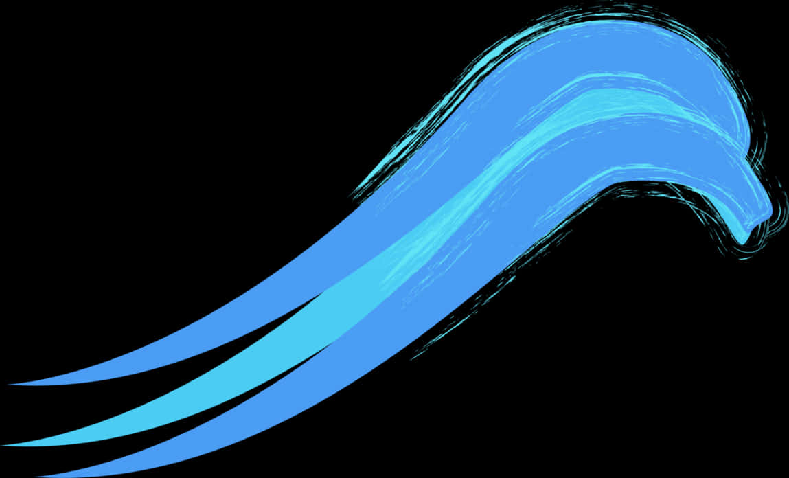 Abstract Blue Wave Illustration