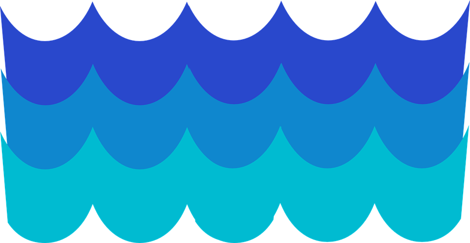 Abstract Blue Waves Graphic