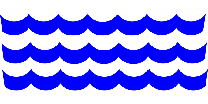 Abstract Blue Waves Vector