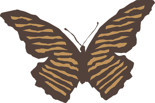 Abstract Brown Butterfly Illustration