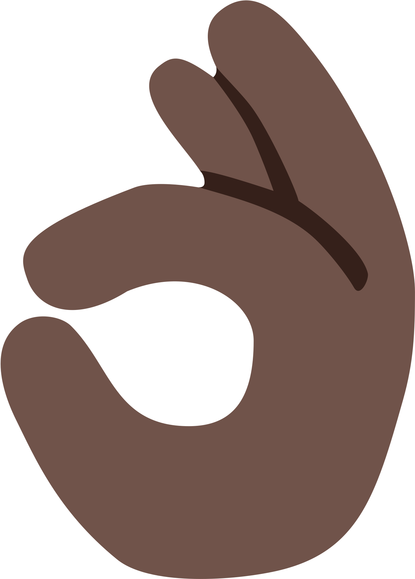 Abstract Brown Hand Icon