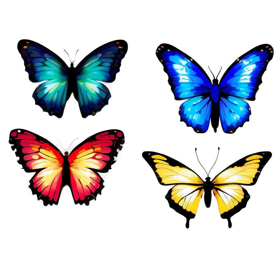 Abstract Butterflies Png Isv