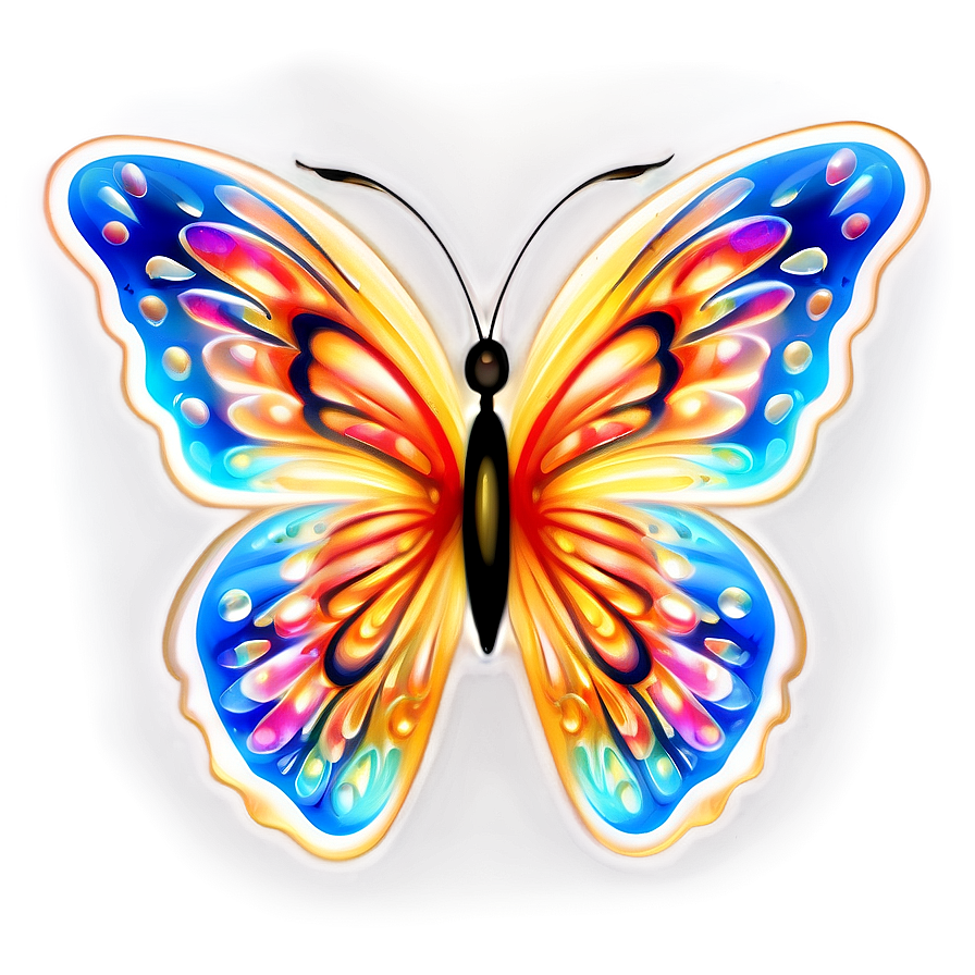 Abstract Butterfly Outline Png 15