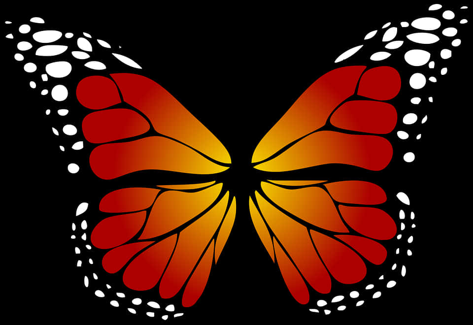 Abstract Butterfly Silhouette Transparent Background
