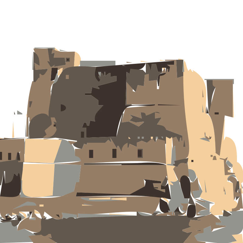 Abstract Castle Illustration