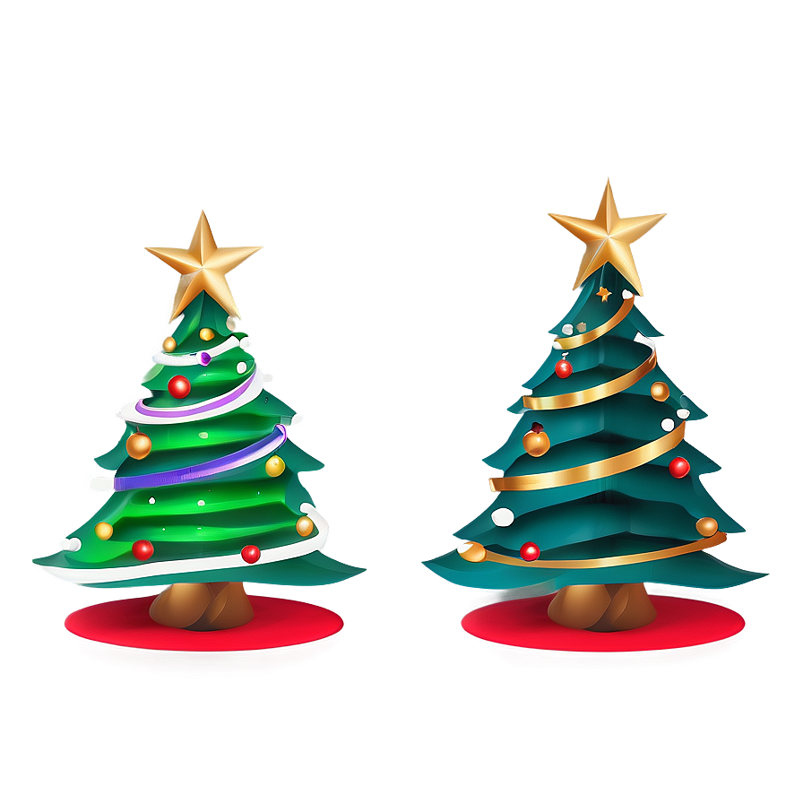 Abstract Christmas Tree Outline Png 44