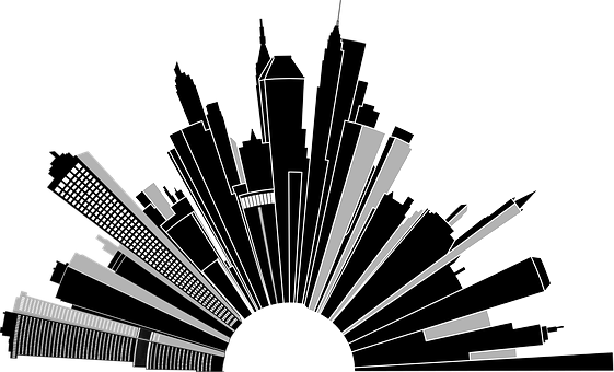 Abstract Cityscape Silhouette