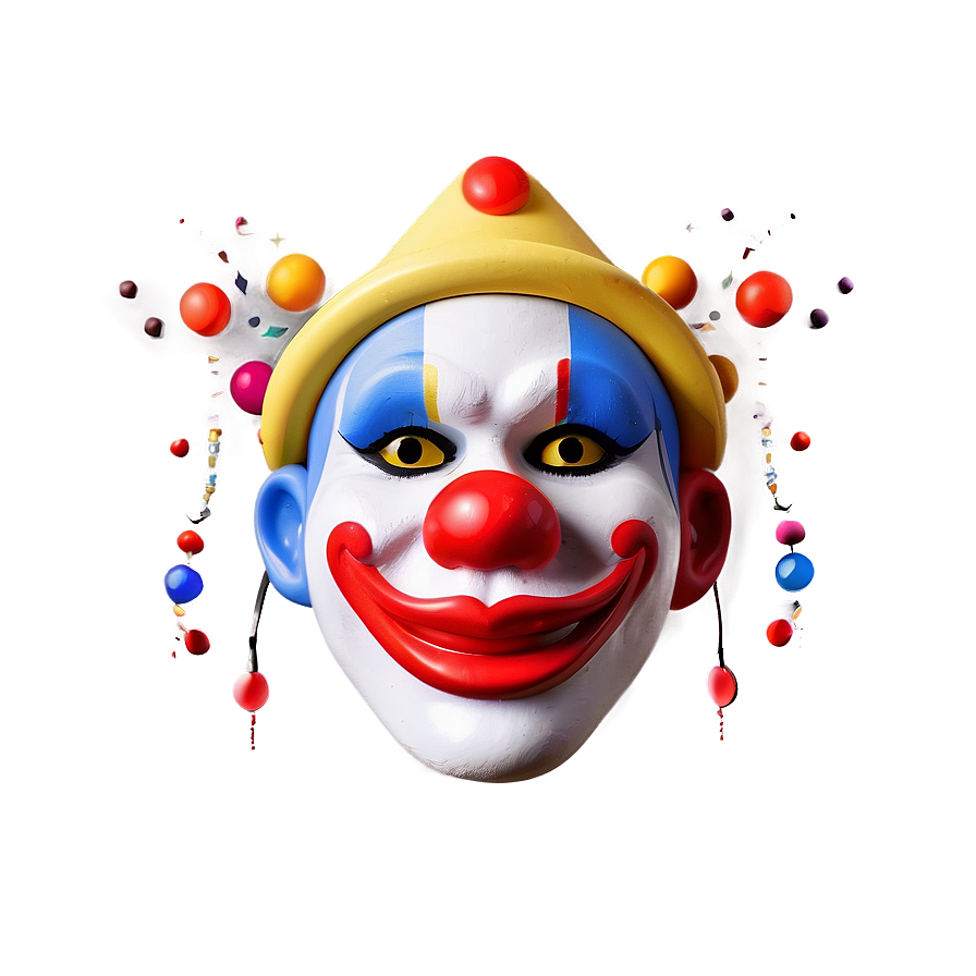 Abstract Clown Face Design Png Cir87