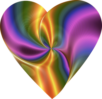 Abstract Colorful Heart Art