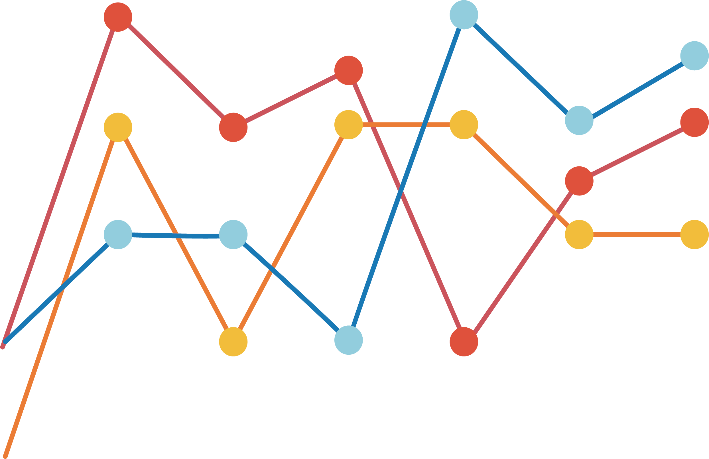 Abstract Colorful Network Graph