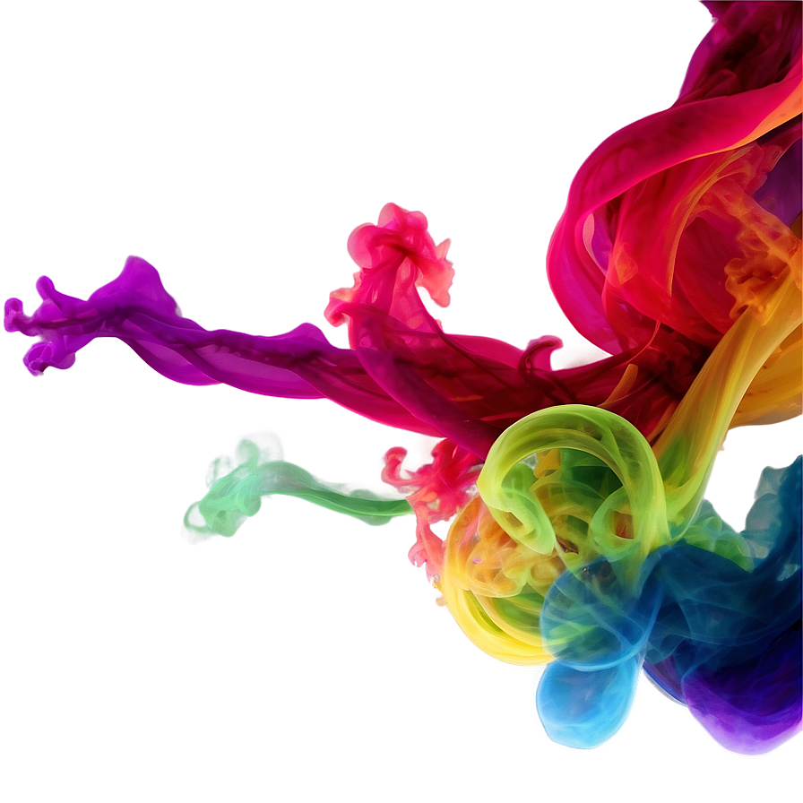 Abstract Colorful Smoke Png Baw