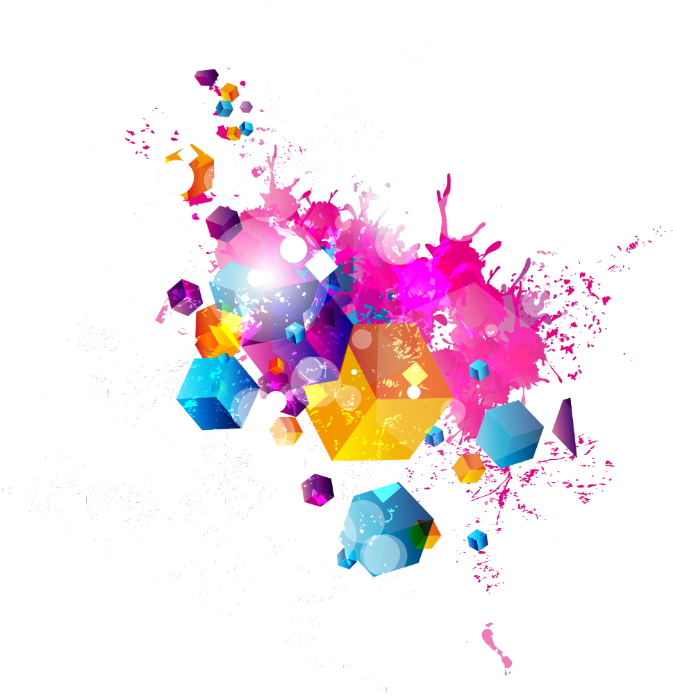 Abstract Colorful Splatter Explosion