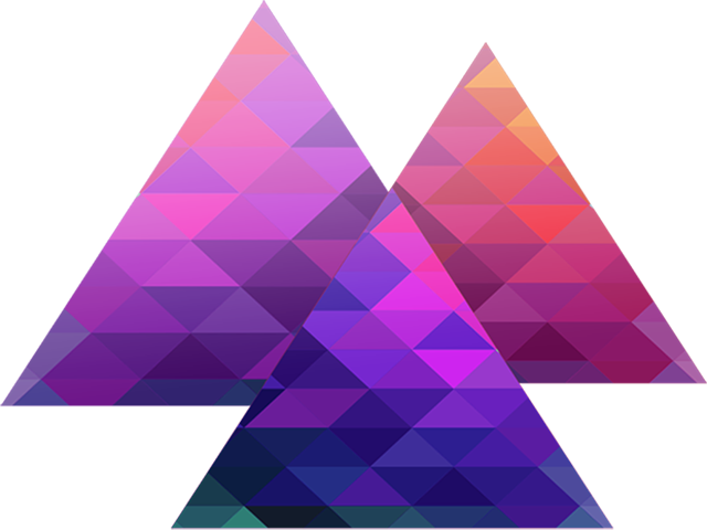 Abstract Colorful Triangles Artwork