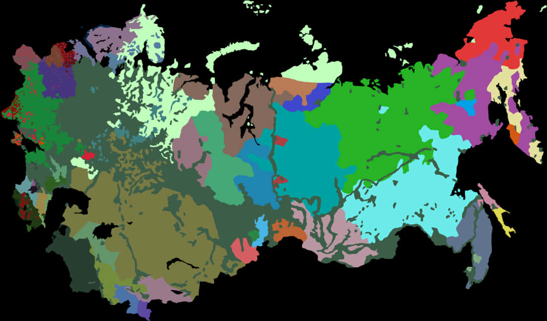 Abstract Colorful World Map