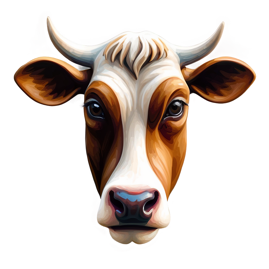 Abstract Cow Art Clipart Png Elj92