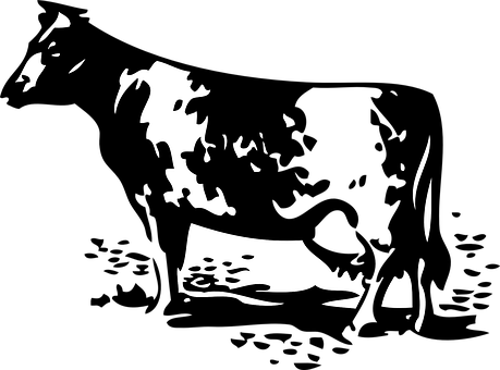 Abstract Cow Silhouette