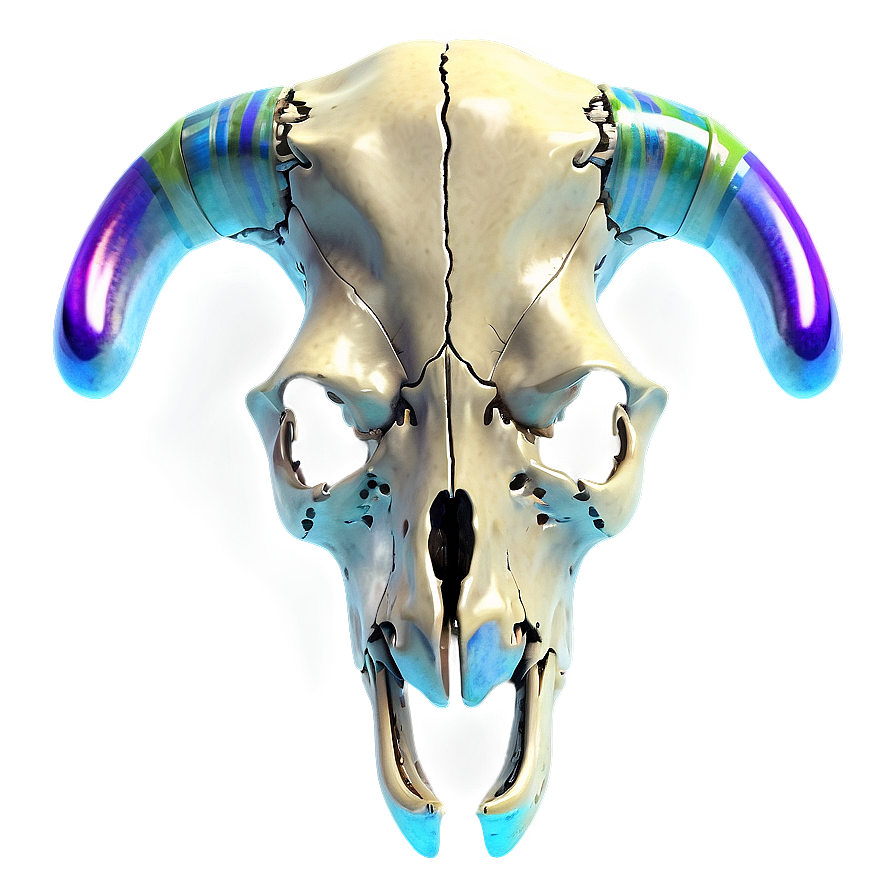 Abstract Cow Skull Png 06132024